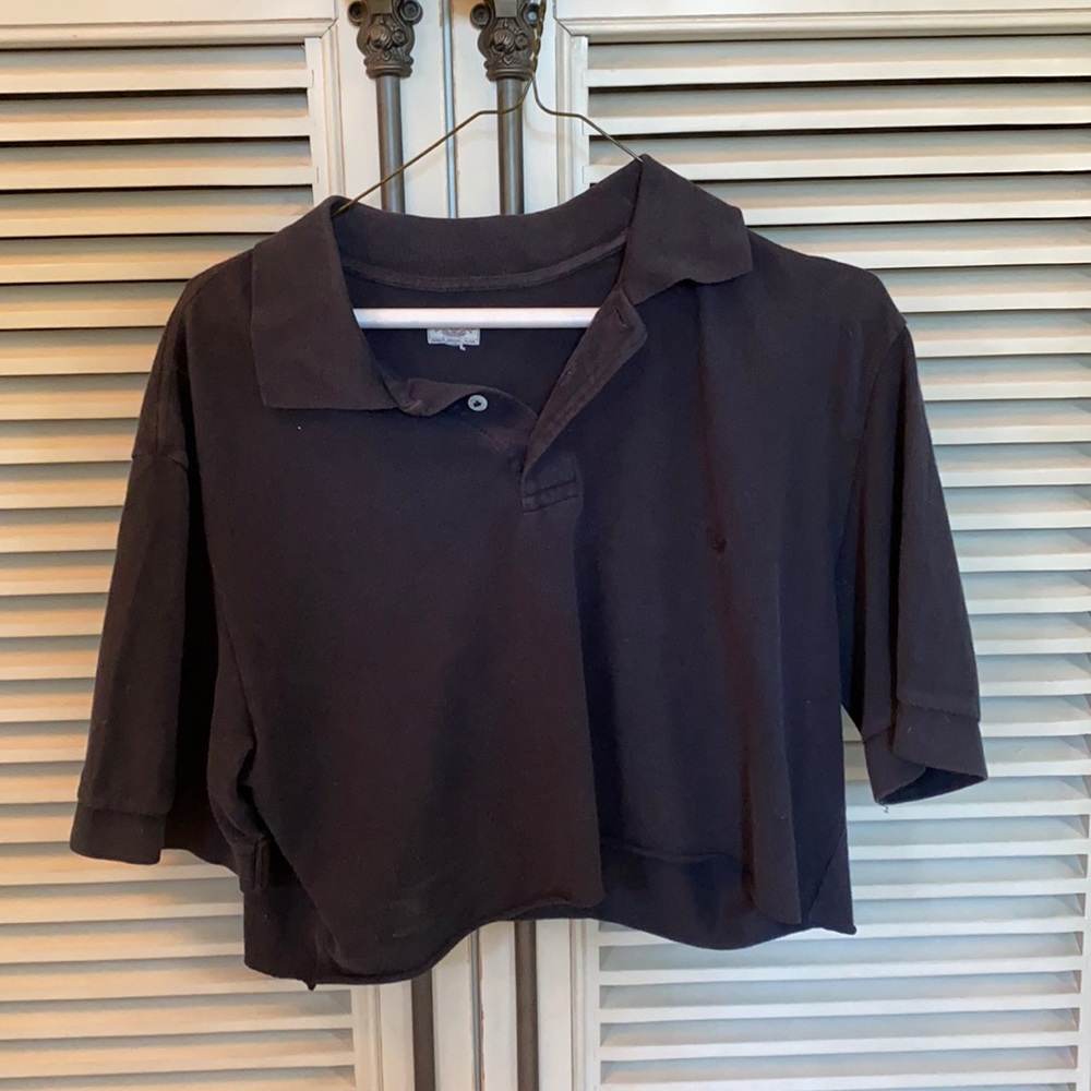 Vintage cropped polo top